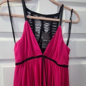 BEBE PARTY HOT PINK SUMMER DRESS